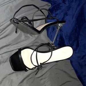 Black, clear heel, size 8 1/2